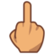 Middle Finger - Medium emoji on Emojidex